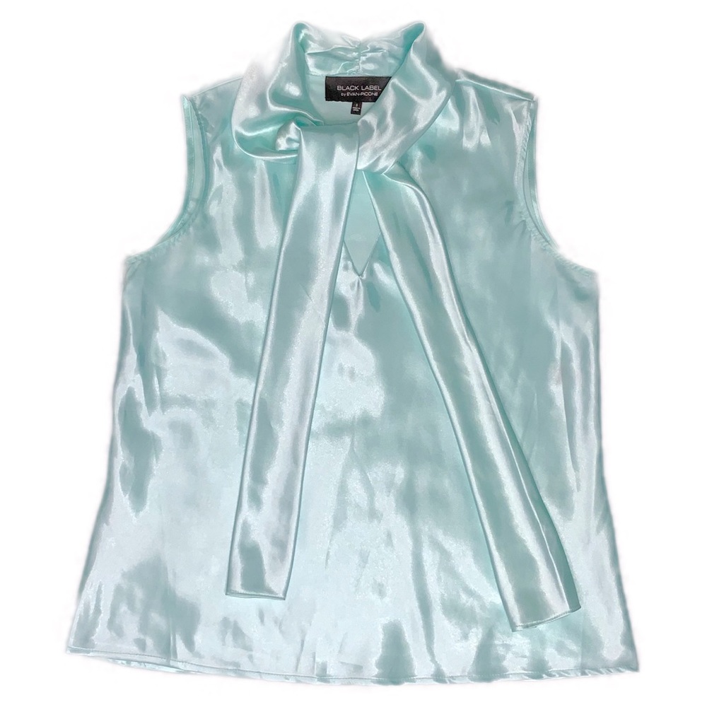 BLACK LABEL BY EVAN-PICONE ICE BLUE SLEEVELESS TOP